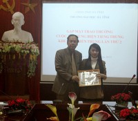 Gặp mặt trao thưởng sinh viên giành giải cao tại “Cuộc thi hùng biện Tiếng Trung” khu vực miền Trung lần thứ 2